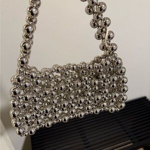 Daisy Metallic Mini Beaded Bag